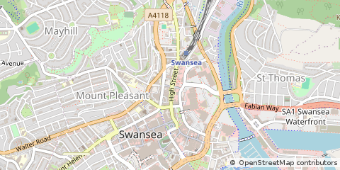 Map of Swansea
