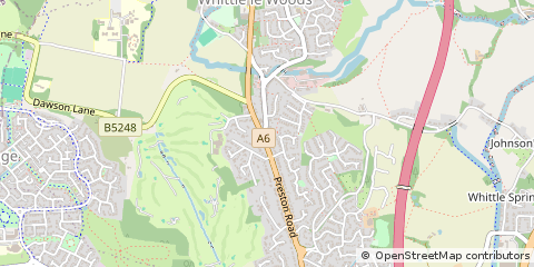 Map of Chorley, Lancashire