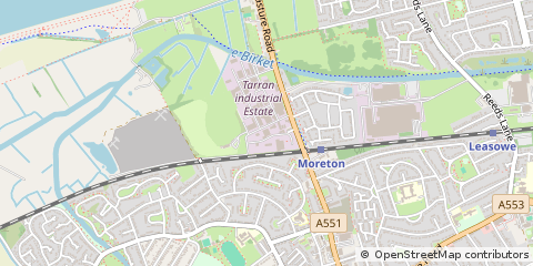 Map of Moreton, Wirral