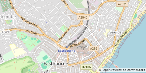 Map of Eastbourne, East Sussex