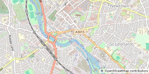 Map of Exeter, Devon