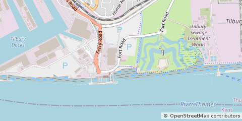 Map of Tilbury, Essex