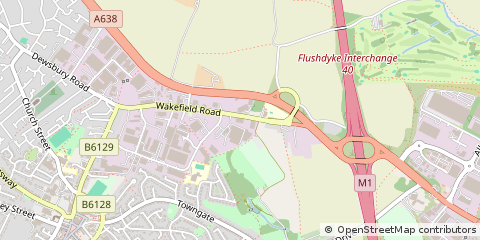 Map of Ossett, West Yorkshire