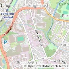 Map of ST Helens, Merseyside