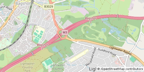 Map of Bagshot, Surrey