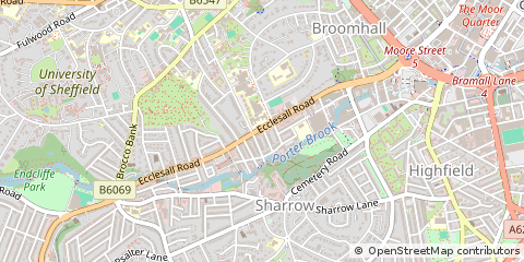 Map of South Yorkshire
