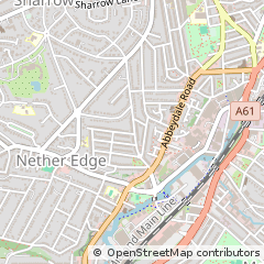 Map of Sheffield