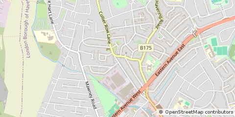 Map of Romford, Essex
