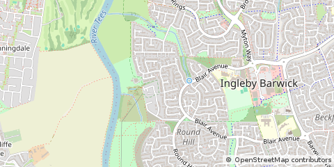 Map of Stockton-on-Tees, Cleveland