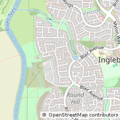 Map of Stockton-on-Tees, Cleveland