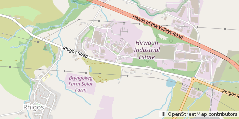 Map of Aberdare, MID Glamorgan