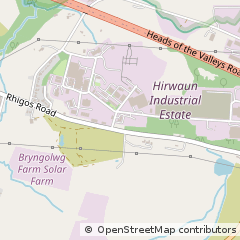 Map of Aberdare, MID Glamorgan