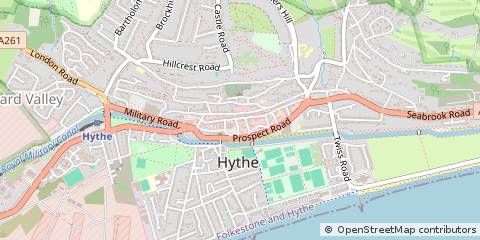 Map of Hythe, Kent