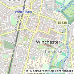 Map of Winchester, Hampshire