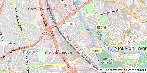 Map of Etruria, Stoke-on-Trent