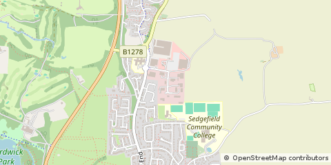 Map of Stockton-on-Tees, Cleveland