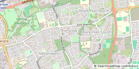Map of Harlow, Essex