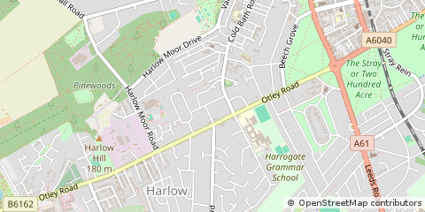 Map of Harrogate, North Yorkshire