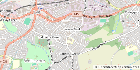 Map of Stourbridge, West Midlands