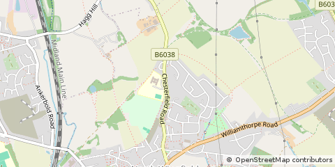 Map of Chesterfield, Derbyshire