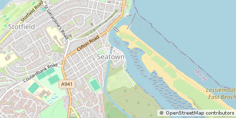 Map of Lossiemouth, Moray