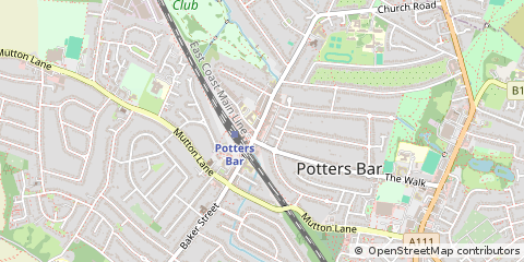 Map of Potters BAR