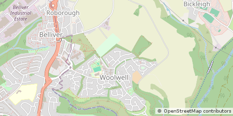 Map of Plymouth, Devon