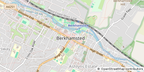 Map of Berkhamsted, Herts