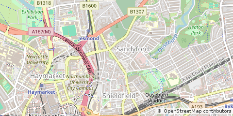 Map of Newcastle Upon Tyne
