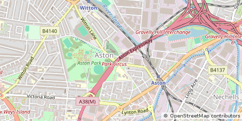 Map of Birmingham, West Midlands
