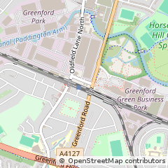 Map of Greenford, Middlesex