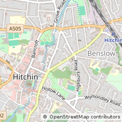 Map of Hitchin, Herts