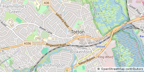 Map of Southampton, Hampshire