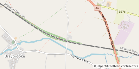 Map of Braybrooke, Leicestershire