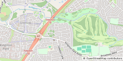 Map of Newcastle Upon Tyne, Tyne and Wear
