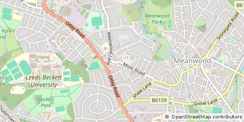 Map of Leeds, West Yorkshire