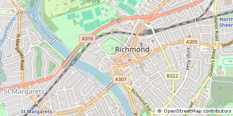 Map of Richmond, Surrey