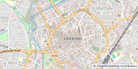 Map of Leicester