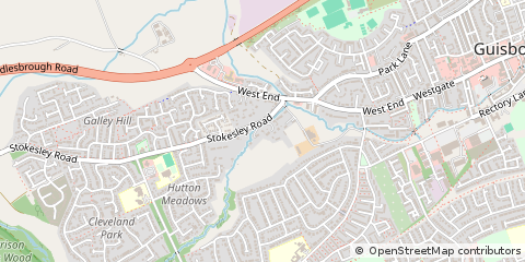 Map of Guisborough, Cleveland