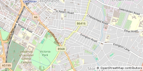 Map of Leicester