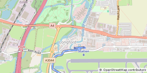 Map of West Drayton, Middlesex
