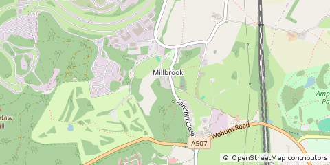 Map of Ampthill, Bedfordshire