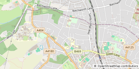 Map of Northwood, Middlesex