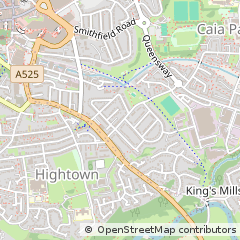 Map of Hightown, Wrexham