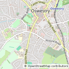 Map of Oswestry, Shropshire