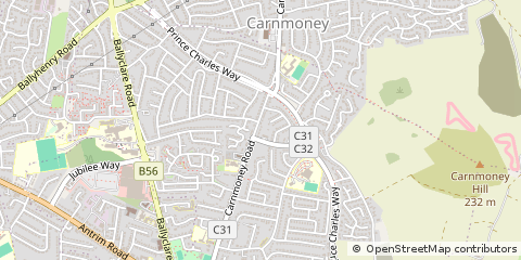 Map of Newtownabbey