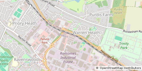 Map of Ipswich, Suffolk