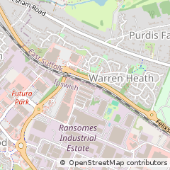 Map of Ipswich, Suffolk