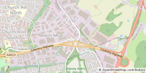 Map of Redditch, Worcestershire