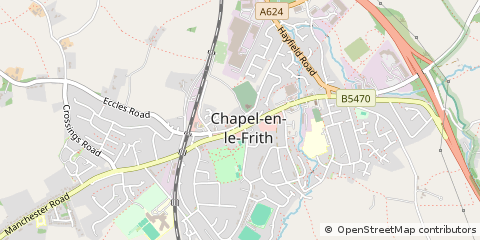 Map of High Peak, Derbyshire
